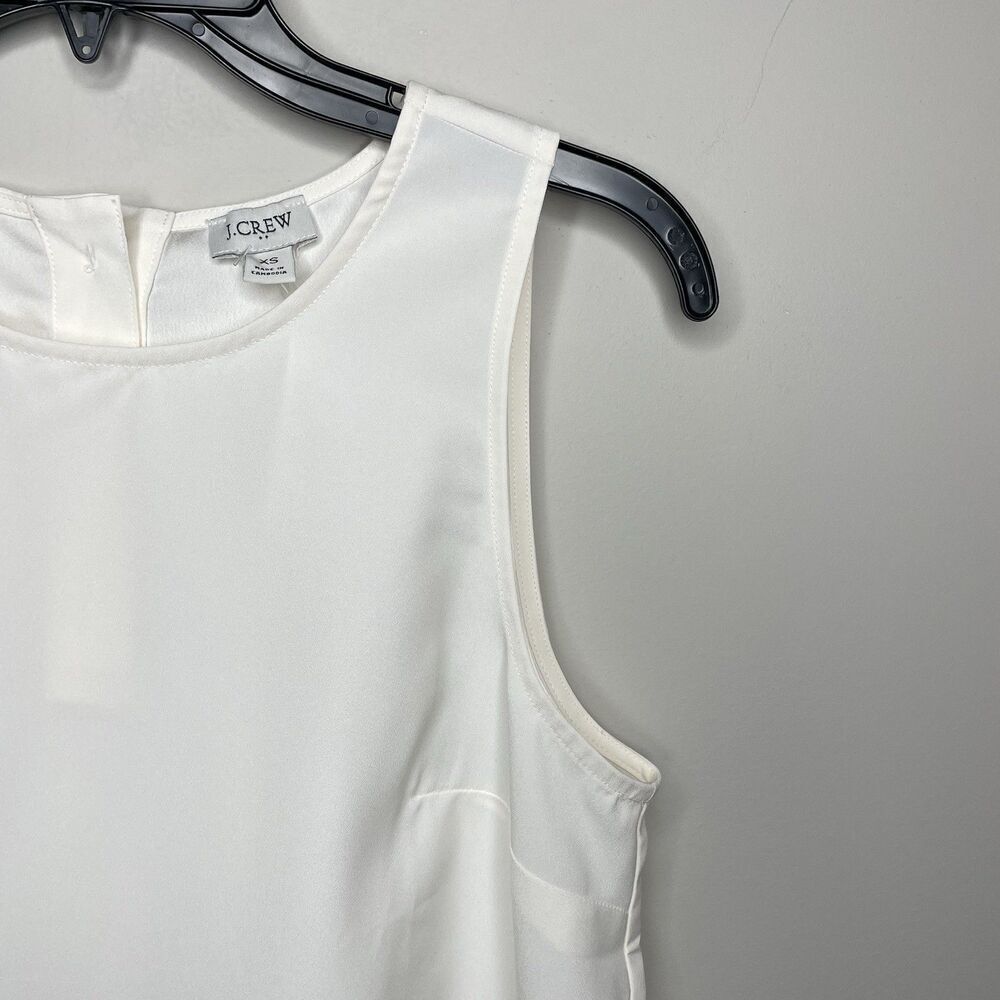 J.CREW Top Women XS Sleeveless Button-Back Shell NEW Ivory BY429 - Picture 3 of 11
